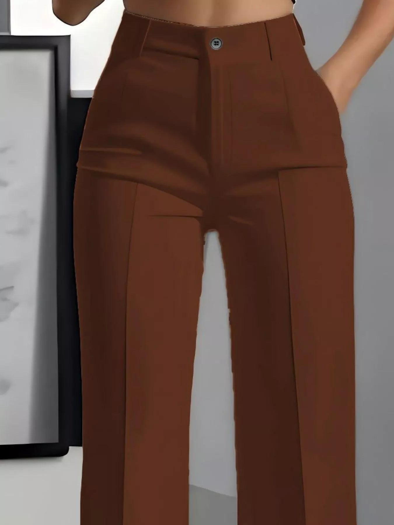 Full Size High-Waisted Wide Leg Pants Plus Size