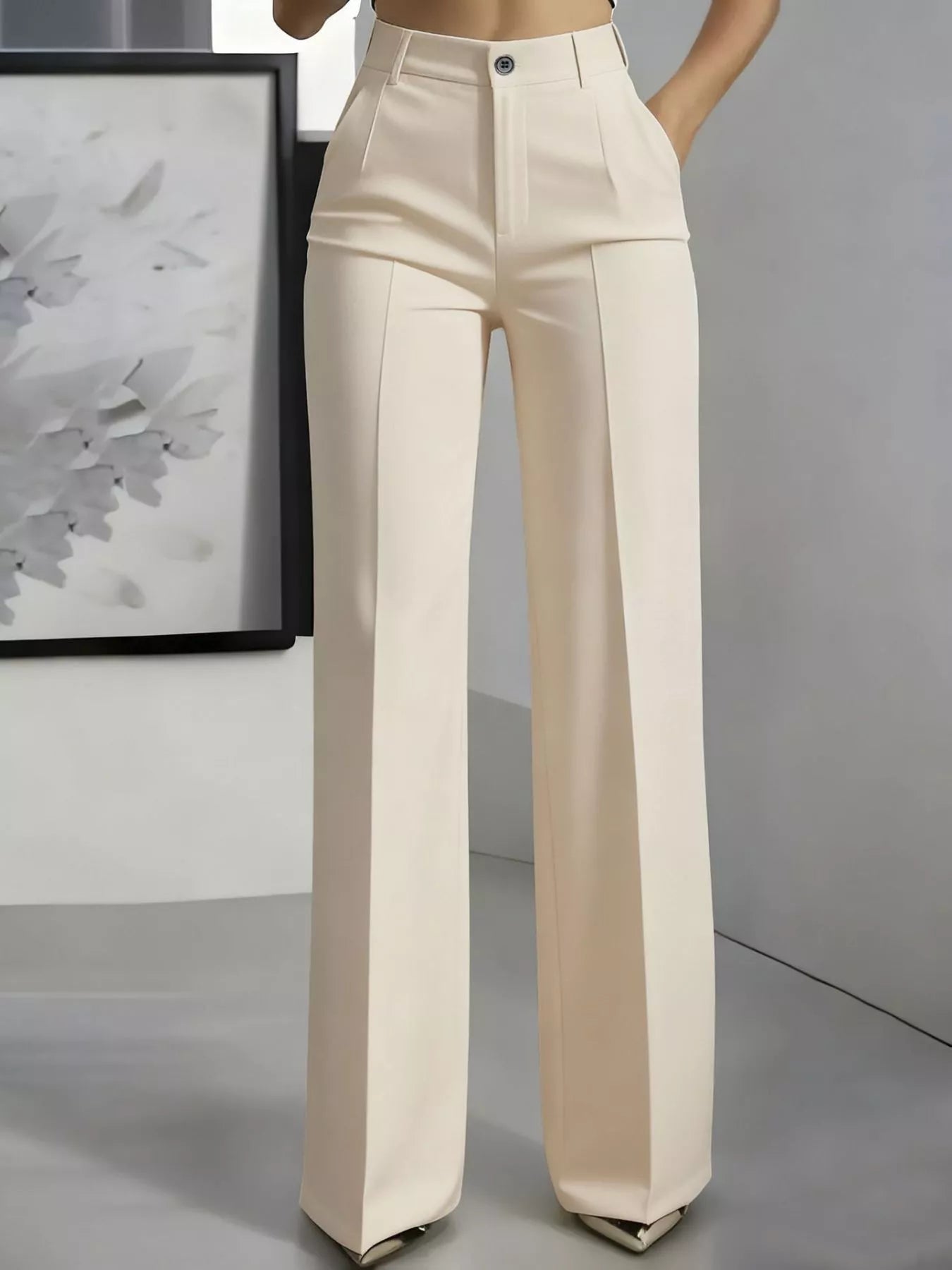 Full Size High-Waisted Wide Leg Pants Plus Size