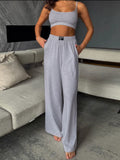 Scoop Neck Cami & Wide-Leg Pants Set – Effortless Chic Lounge Outfit