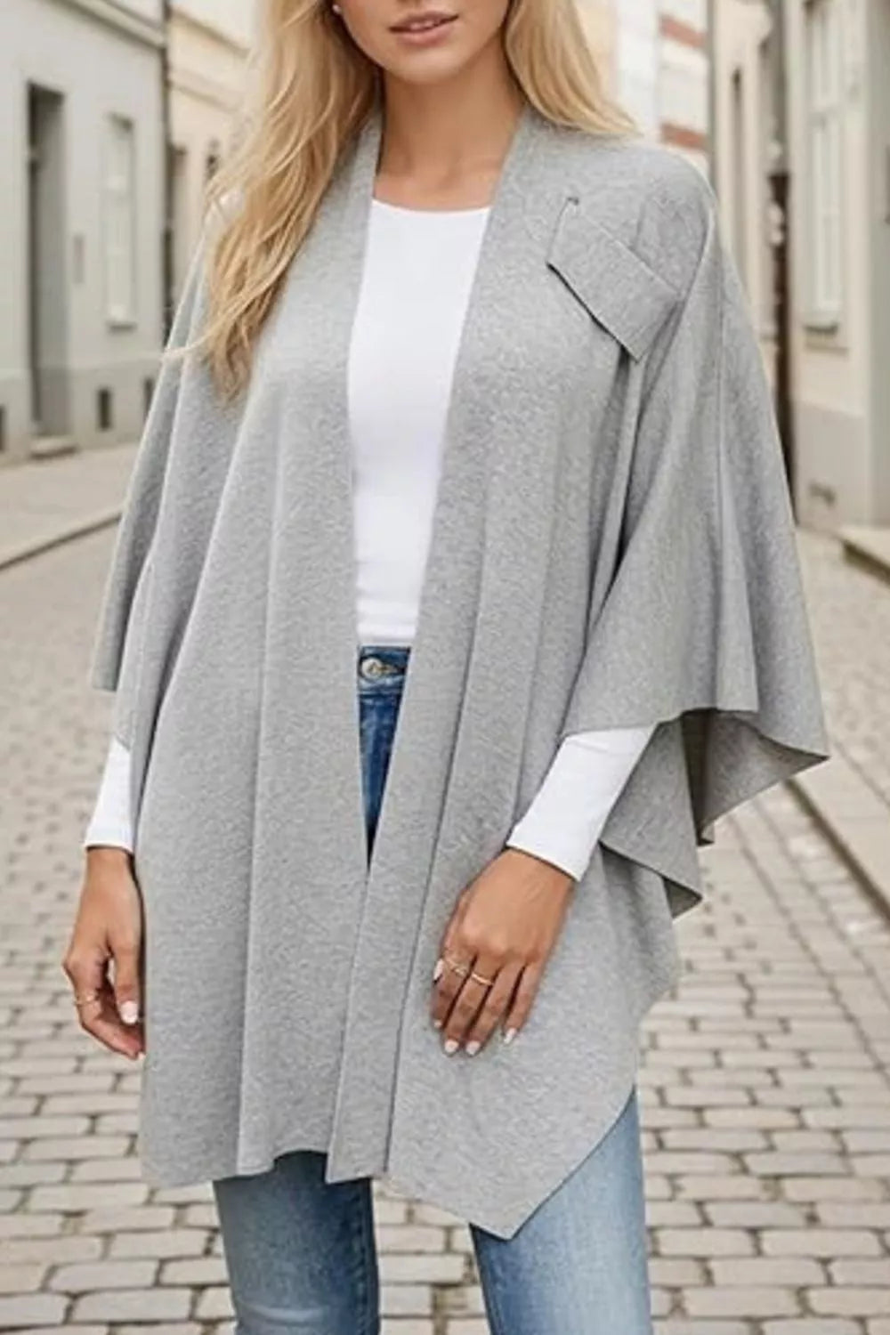 Women’s Draped Knitted Cape Shawl Wrap | JLouren