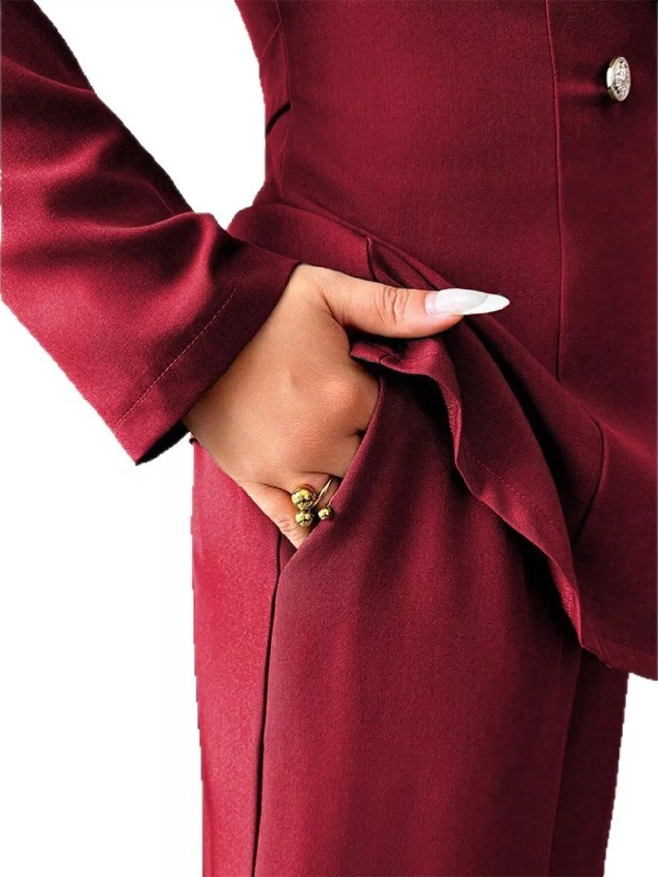 One Button Blazer and Pants Women Suit Set | Jlouren