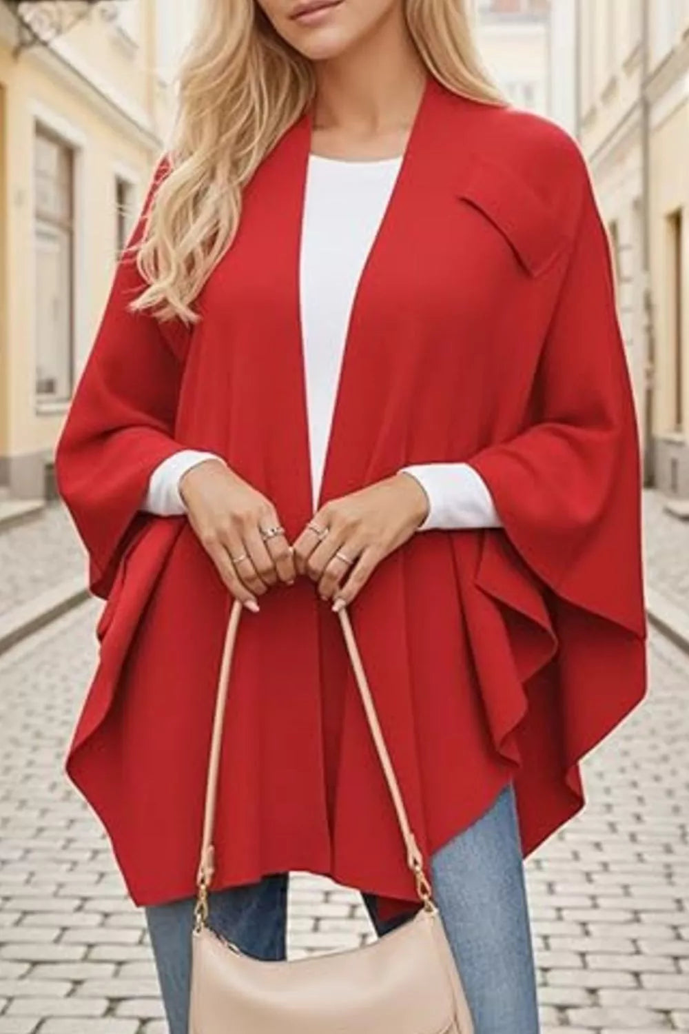 Women’s Draped Knitted Cape Shawl Wrap | JLouren