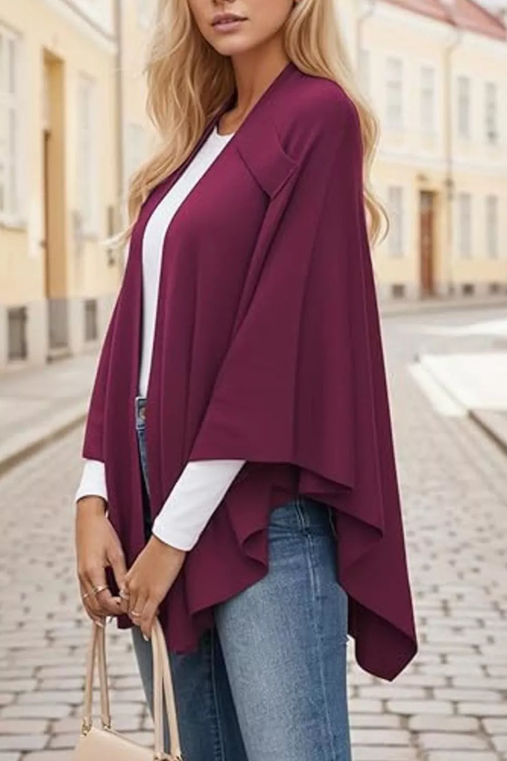 Women’s Draped Knitted Cape Shawl Wrap | JLouren