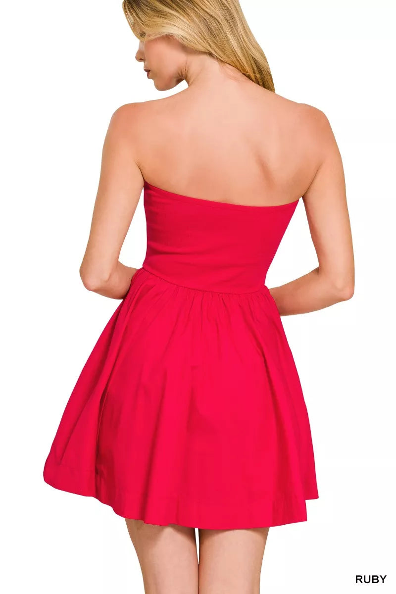 Women’s Mini Tube Ruby Strapless Dress – Sexy Strapless Dress | JLouren