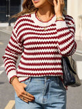 Women’s Cozy Round Neck Striped Sweater | JLouren