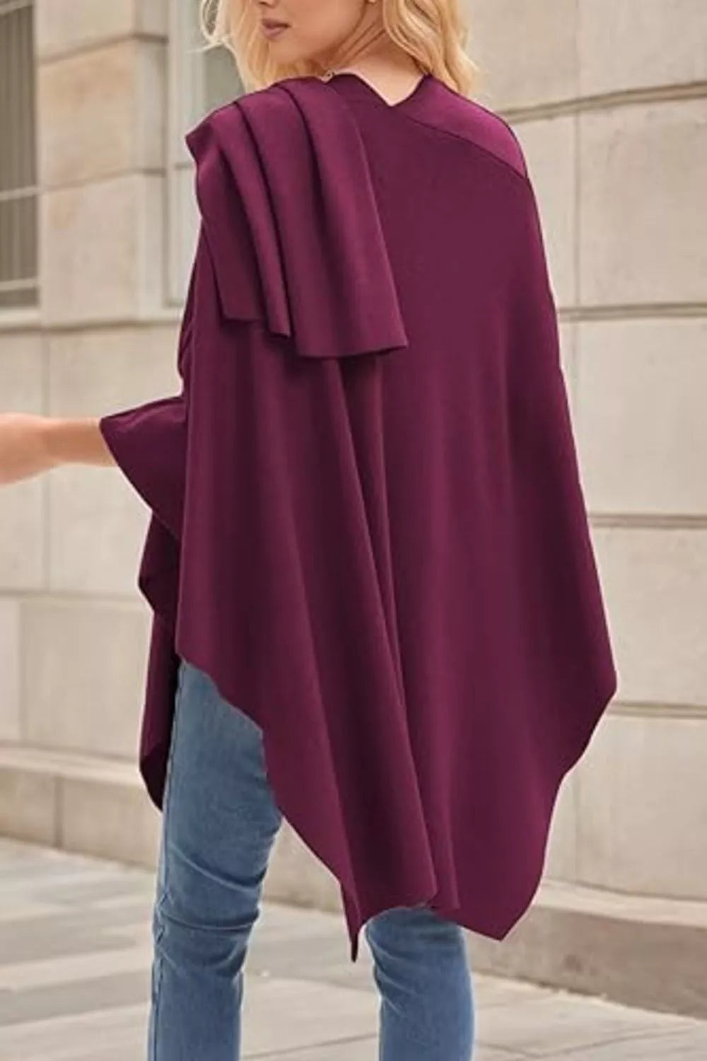 Women’s Draped Knitted Cape Shawl Wrap | JLouren