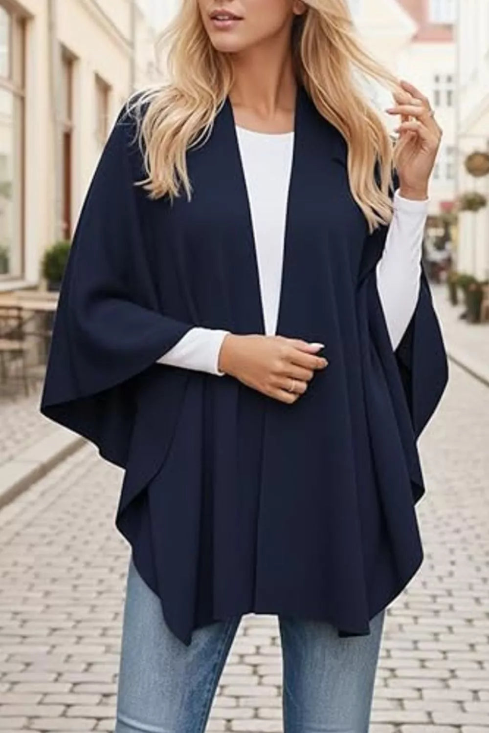 Women’s Draped Knitted Cape Shawl Wrap | JLouren