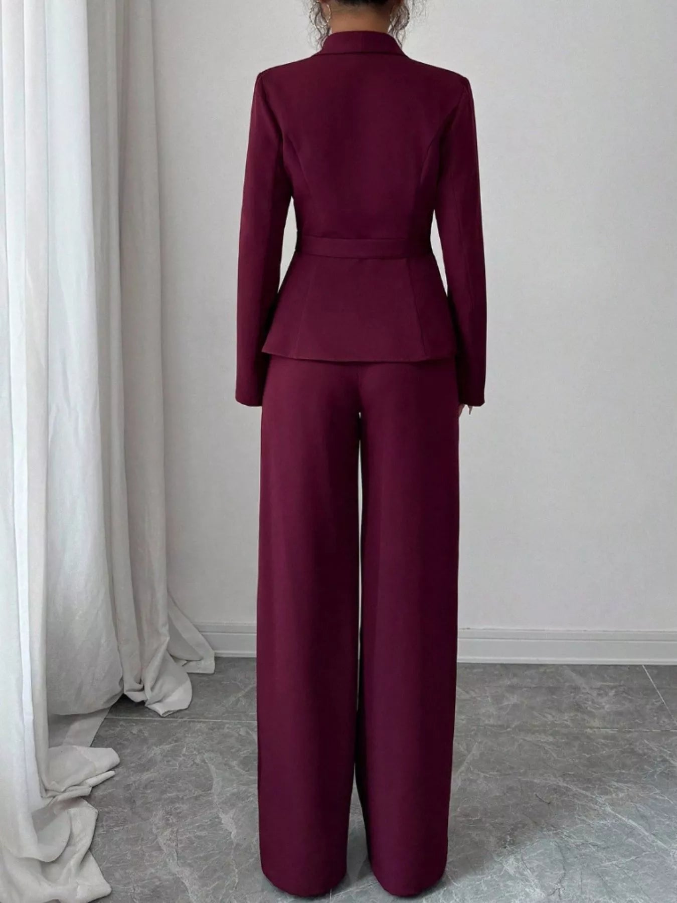 One Button Blazer and Pants Women Suit Set | Jlouren