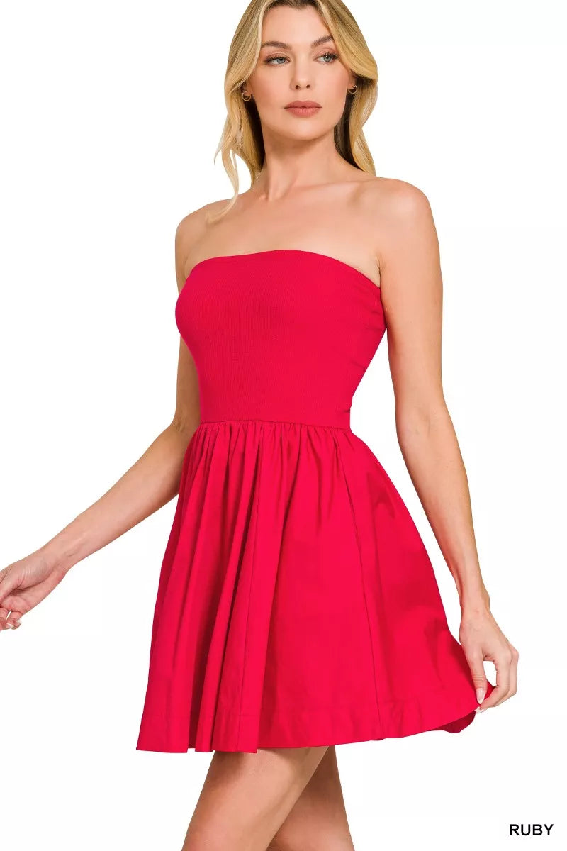 Women’s Mini Tube Ruby Strapless Dress – Sexy Strapless Dress | JLouren