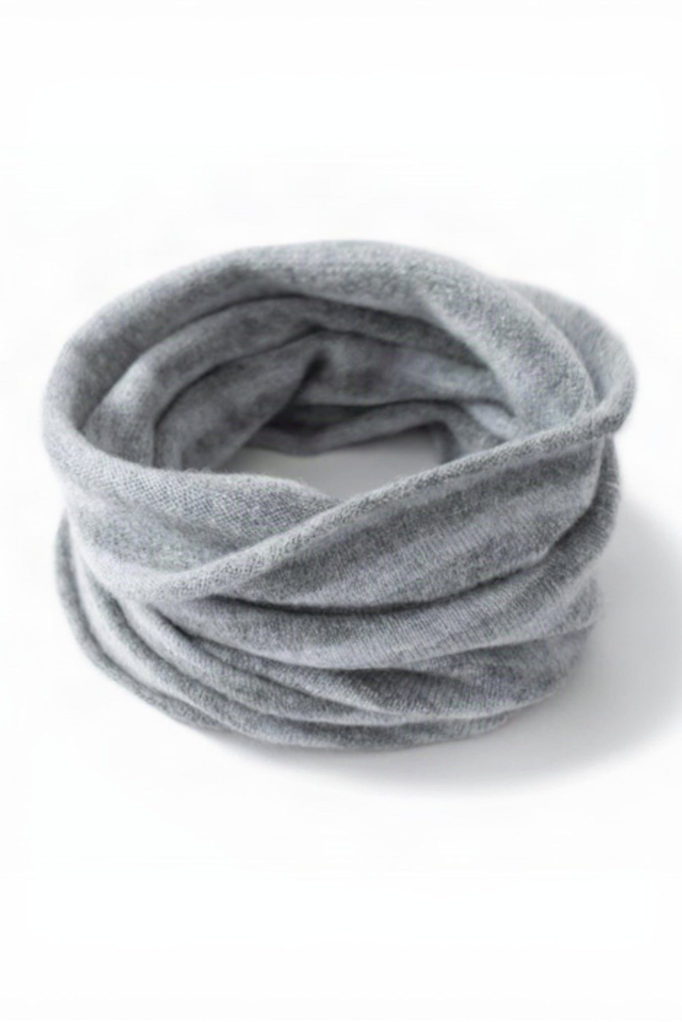 Gray neck gaiter on a white background