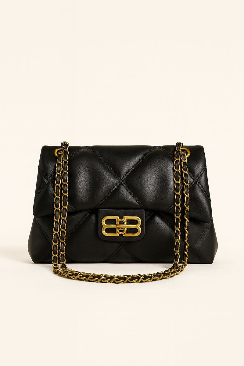 Quilted Flap Chain Crossbody Bag
