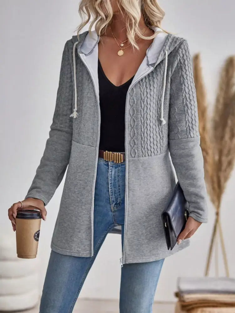 Women’s Casual Hooded Knit Cardigan | Jlouren