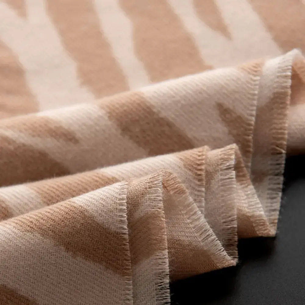 Animal Print Polyester Scarf | Jlouren  Khaki