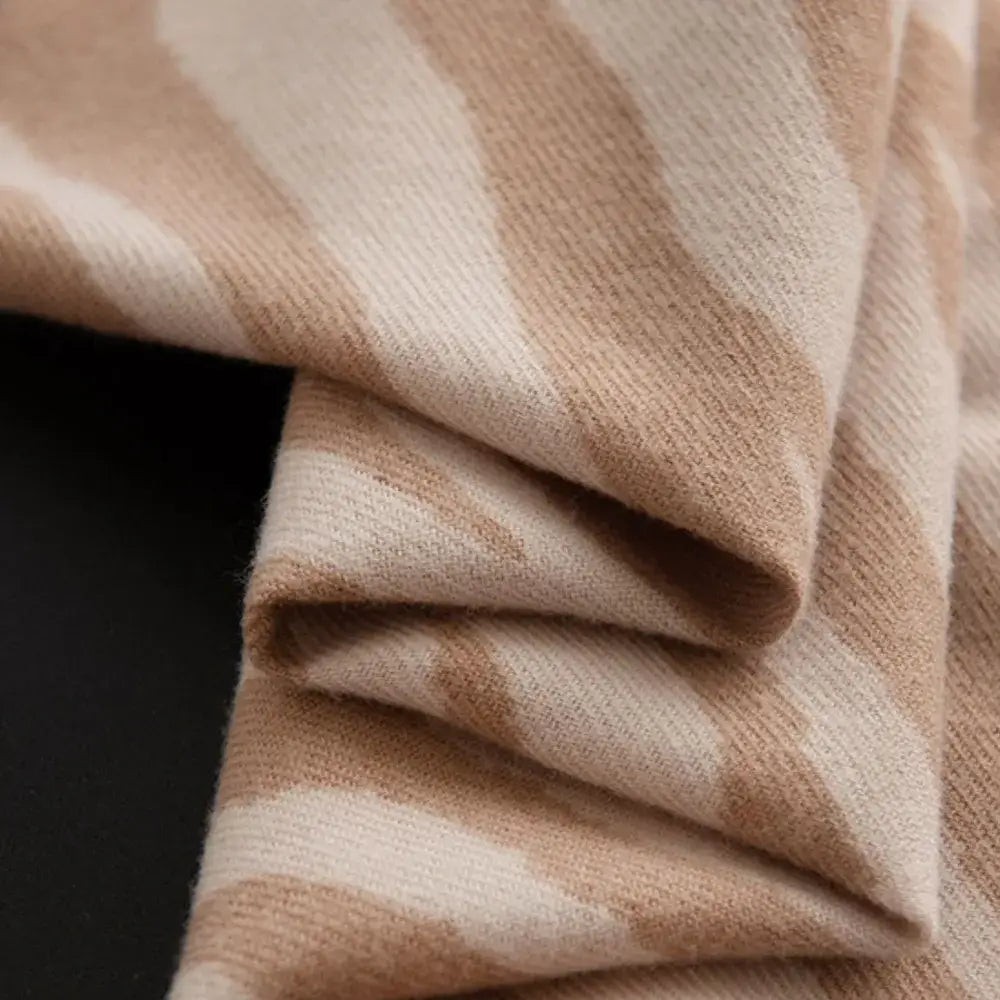 Animal Print Polyester Scarf | Jlouren  Khaki