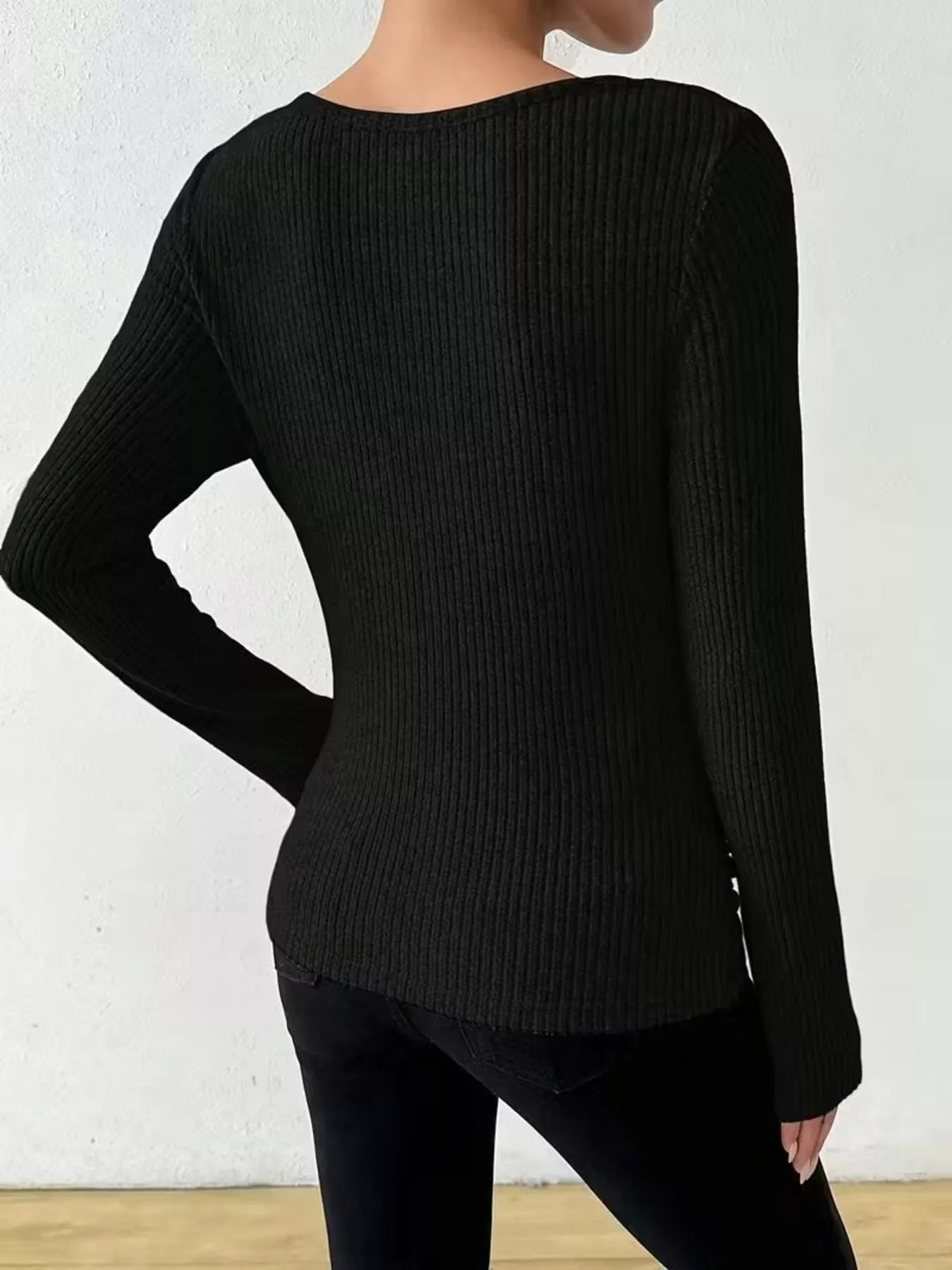 Women's Cowl Neck Fitted Long Sleeve Blouse | JLouren