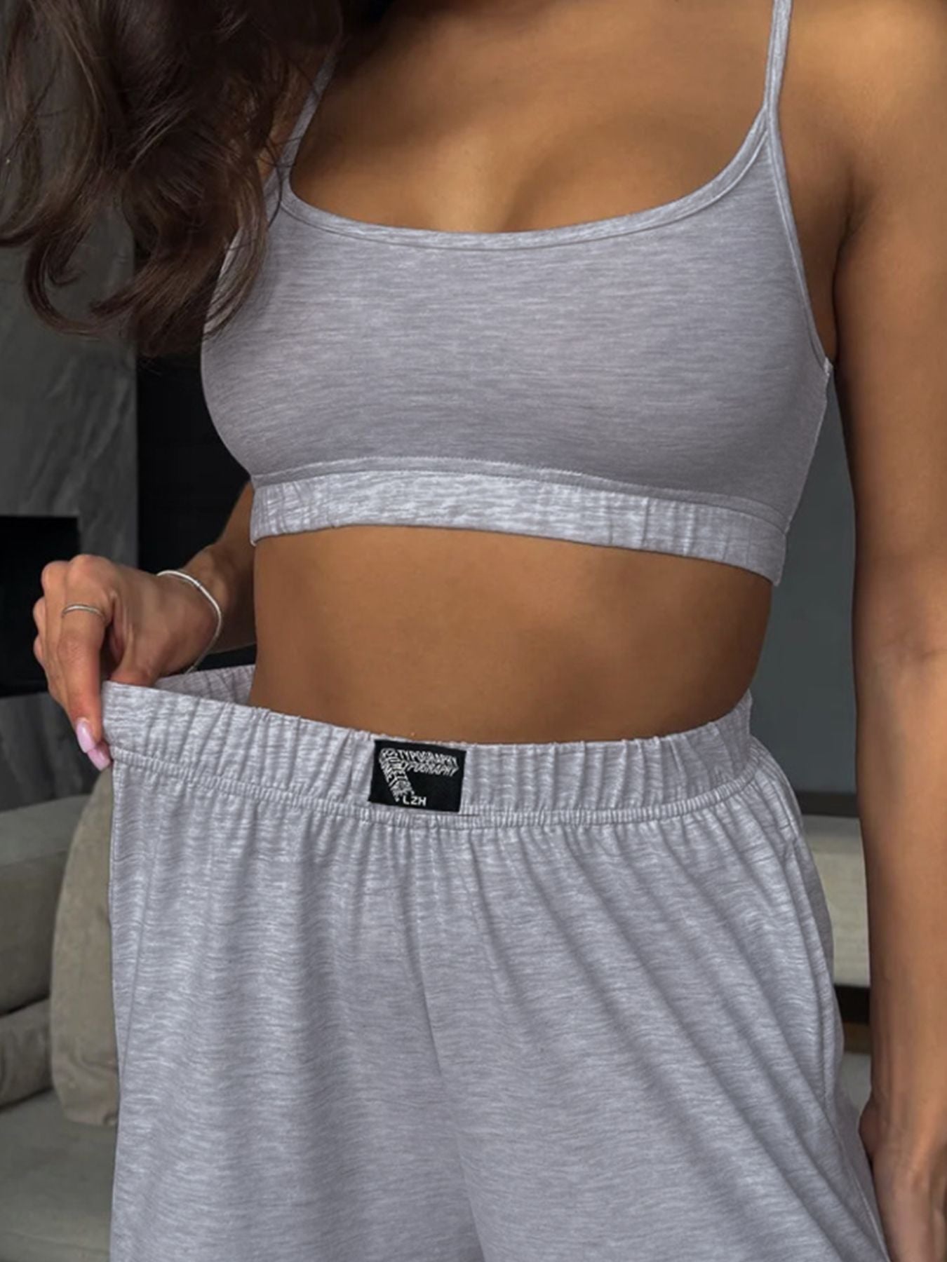 Scoop Neck Cami & Wide-Leg Pants Set – Effortless Chic Lounge Outfit