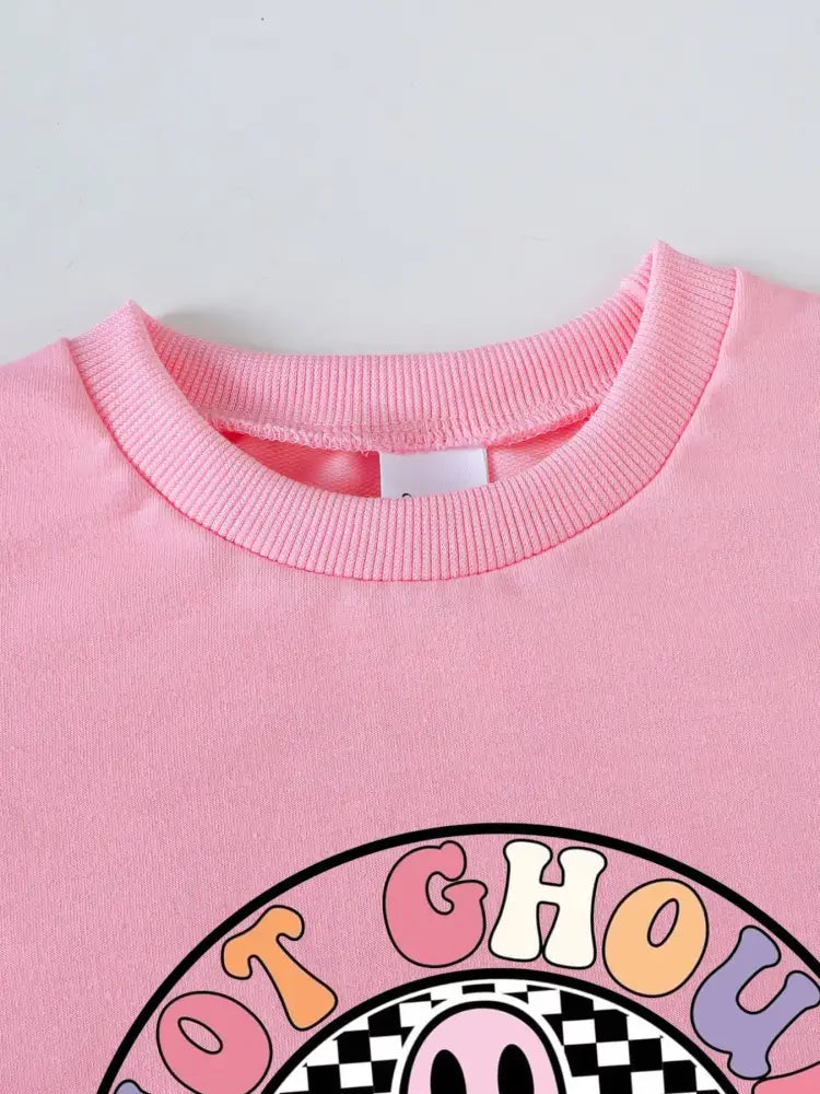 Kids Pumpkin Sweatshirt and Flare Pants Set | Jlouren