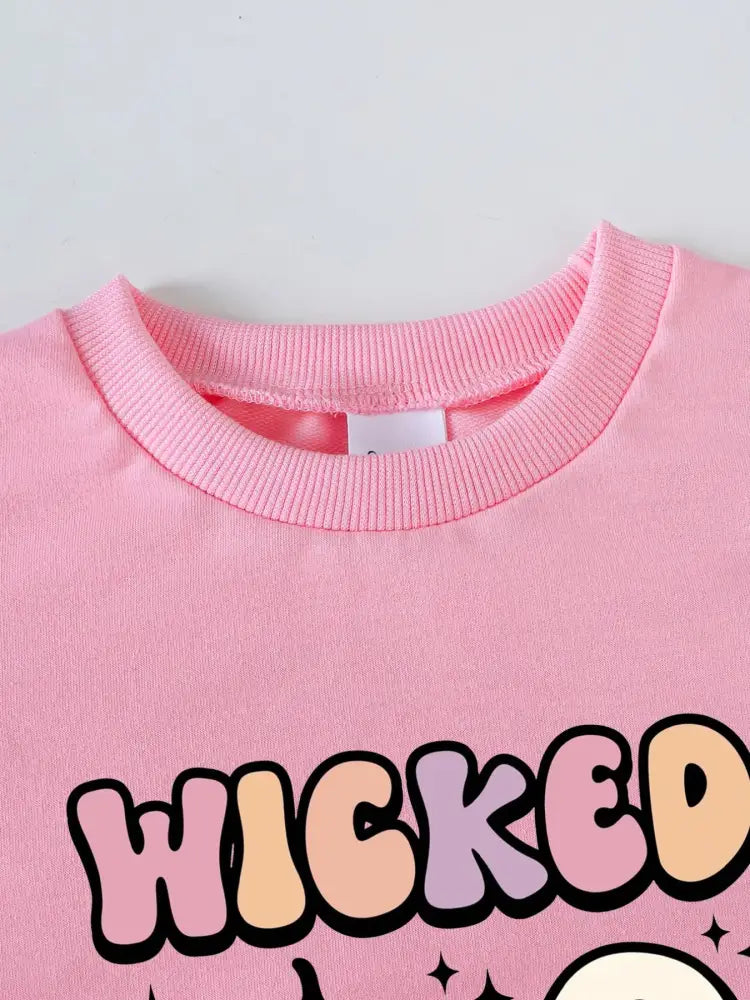 Kids Pumpkin Sweatshirt and Flare Pants Set | Jlouren