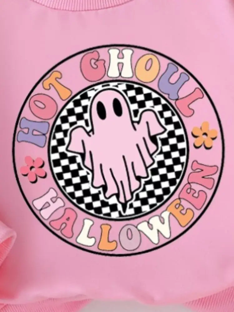 Kids Pumpkin Sweatshirt and Flare Pants Set | Jlouren