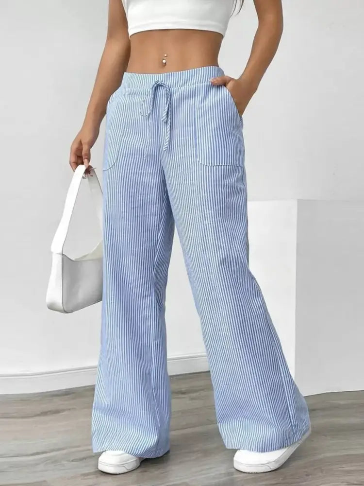comfortable wide leg pants outfit women