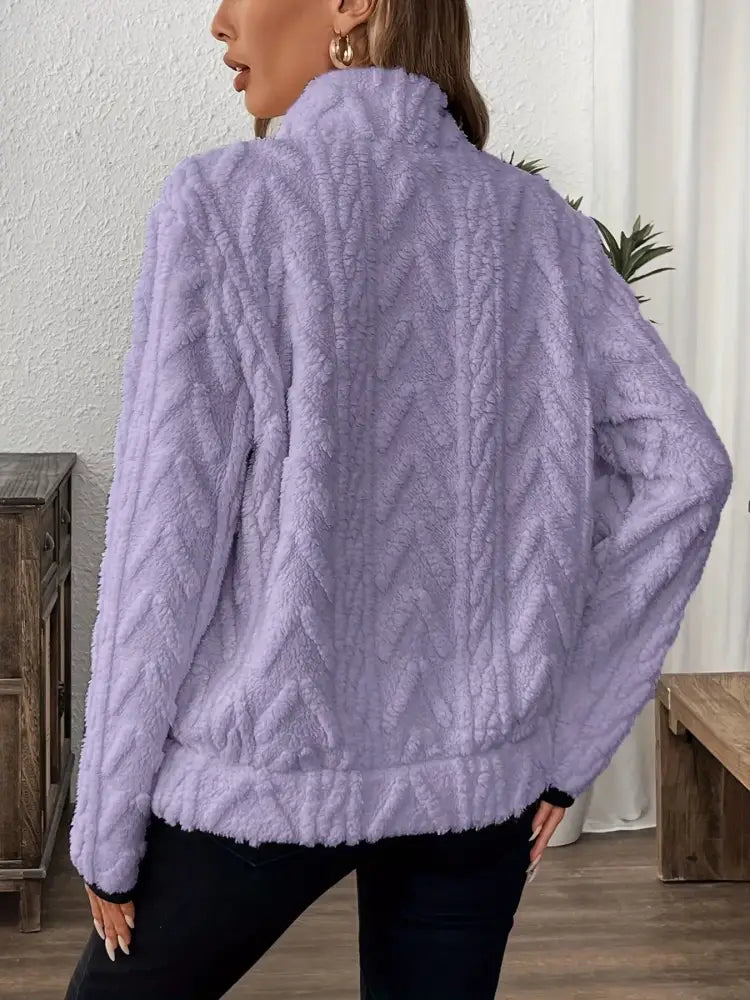 Winter Half Zip Fleece Sweater Women