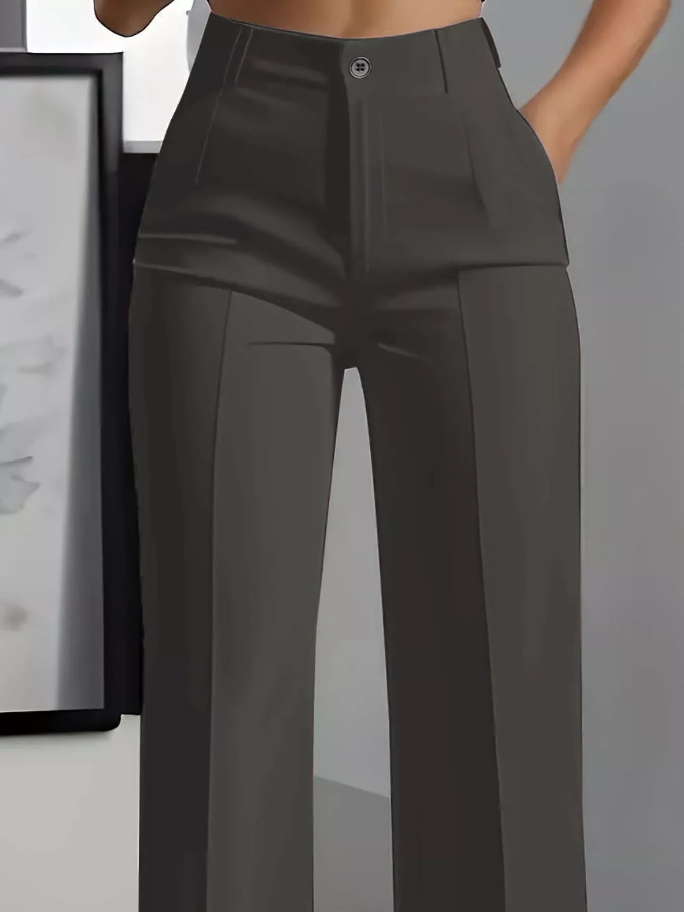 Full Size High-Waisted Wide Leg Pants Plus Size