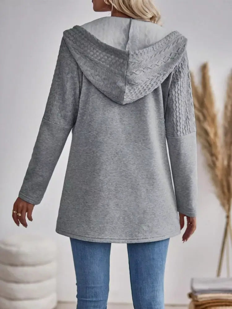Women’s Casual Hooded Knit Cardigan | Jlouren