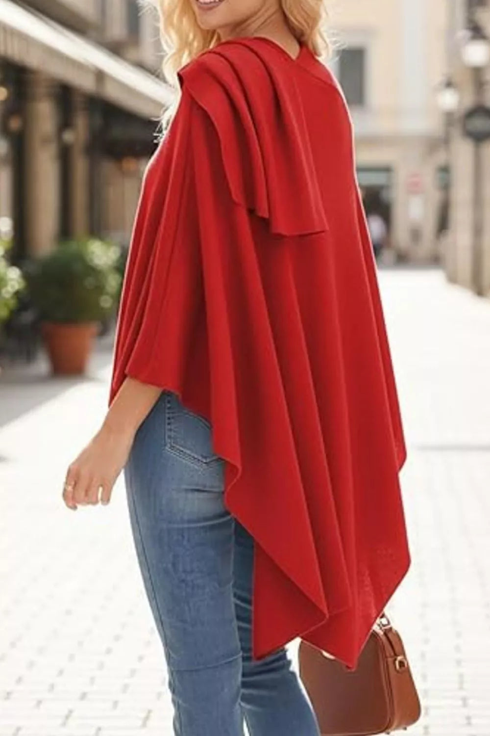 Women’s Draped Knitted Cape Shawl Wrap | JLouren