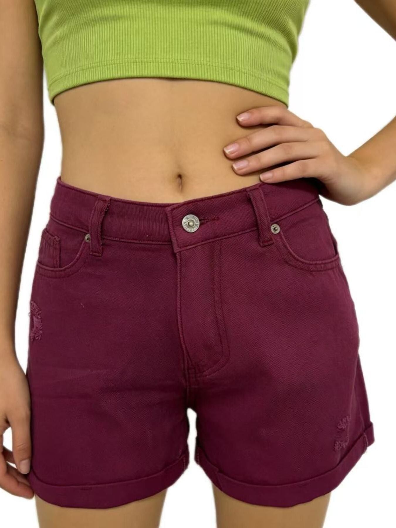 Ripped High Waisted Denim Shorts for Women