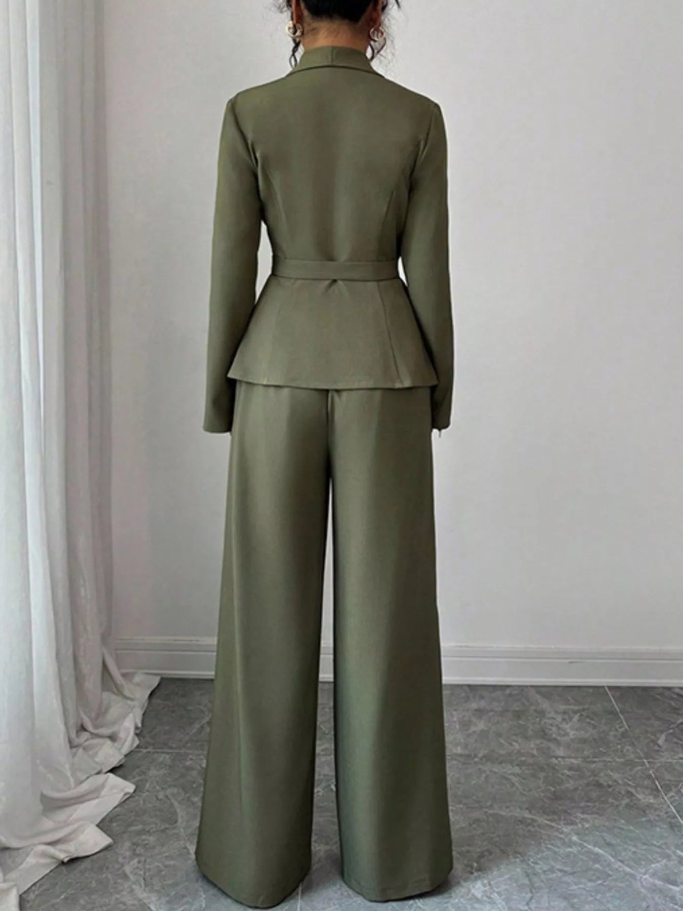 One Button Blazer and Pants Women Suit Set | Jlouren
