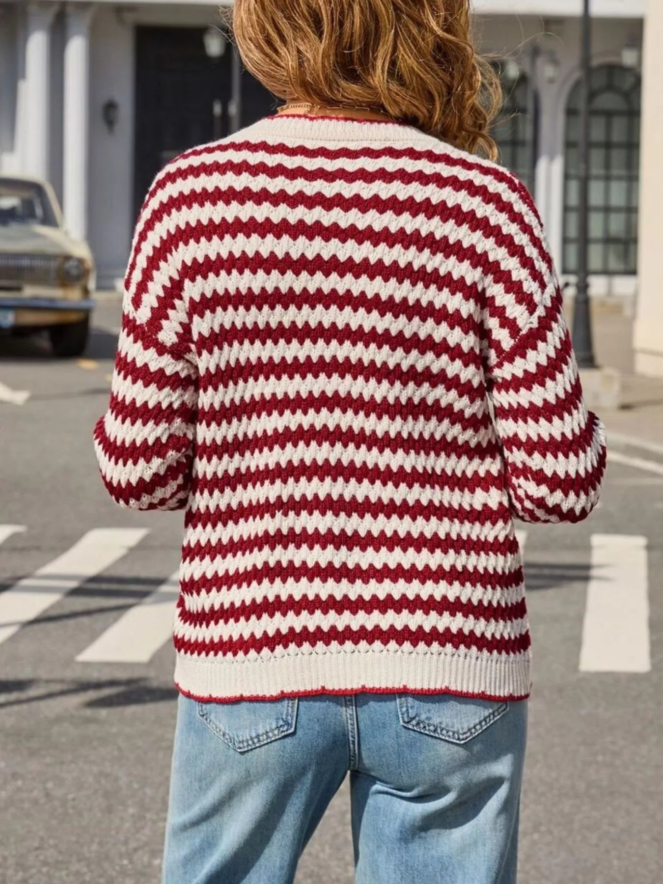 Women’s Cozy Round Neck Striped Sweater | JLouren
