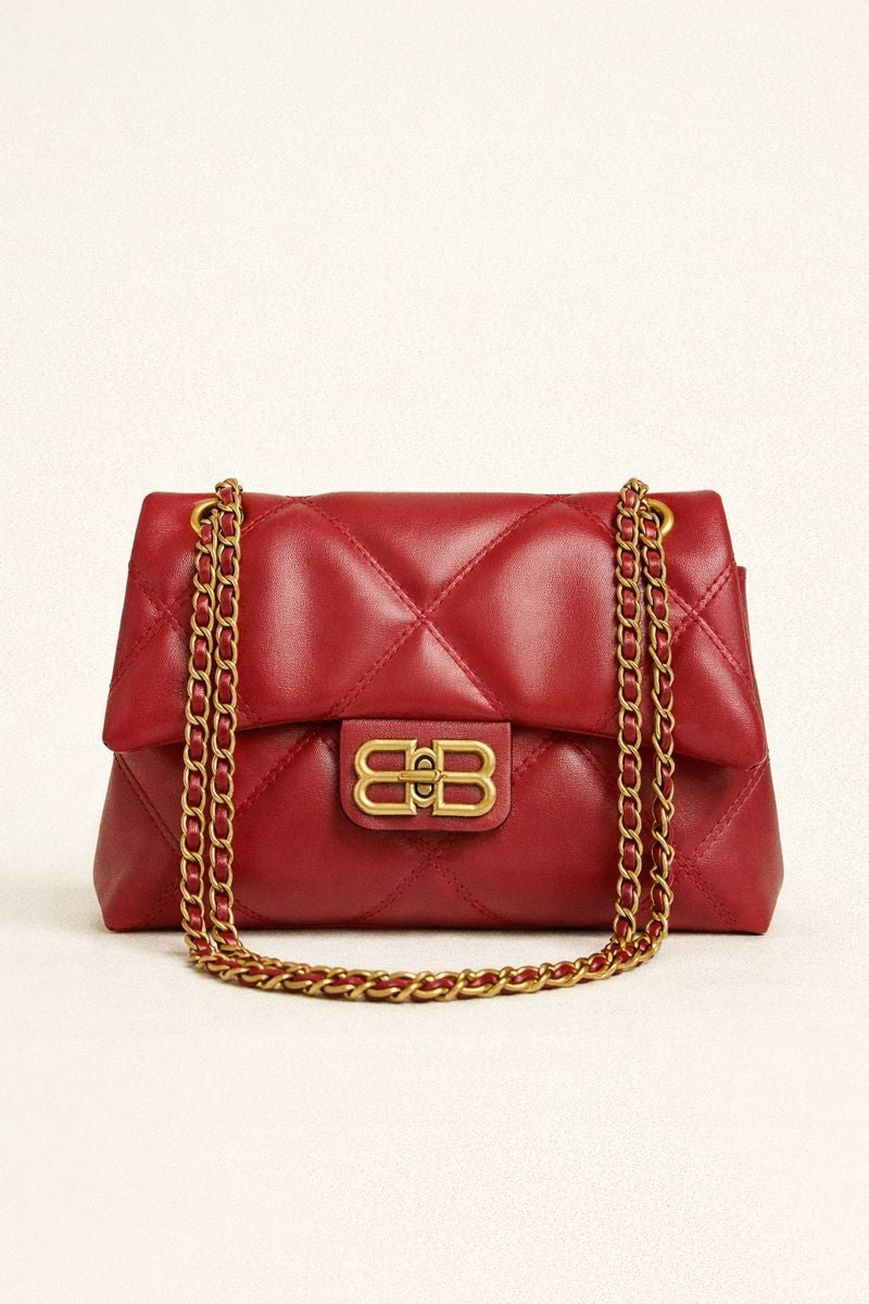 Quilted Flap Chain Crossbody Bag