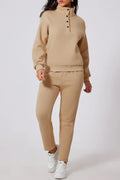 Women Turtleneck Top and Sweatpants Set | Jlouren 