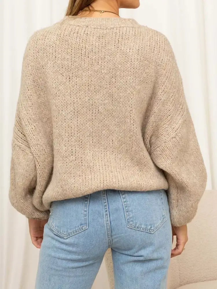 Women’s Oversized Dropped Shoulder Knit Sweater