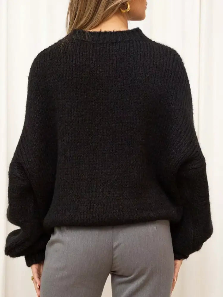 Women’s Oversized Dropped Shoulder Knit Sweater