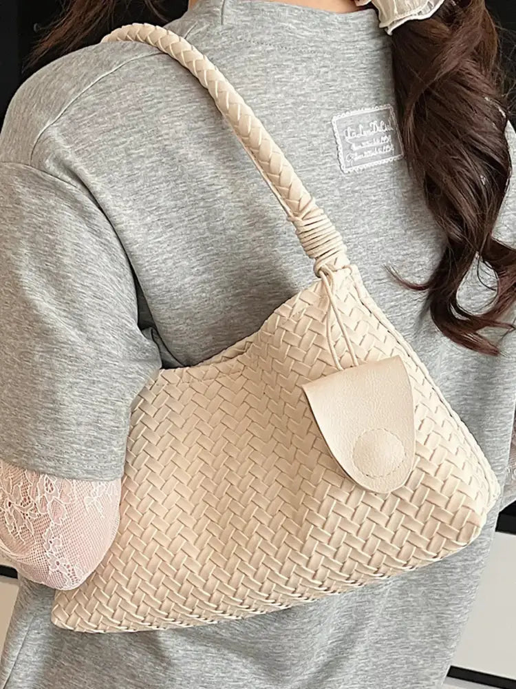 woven lightweight shoulder bag for women